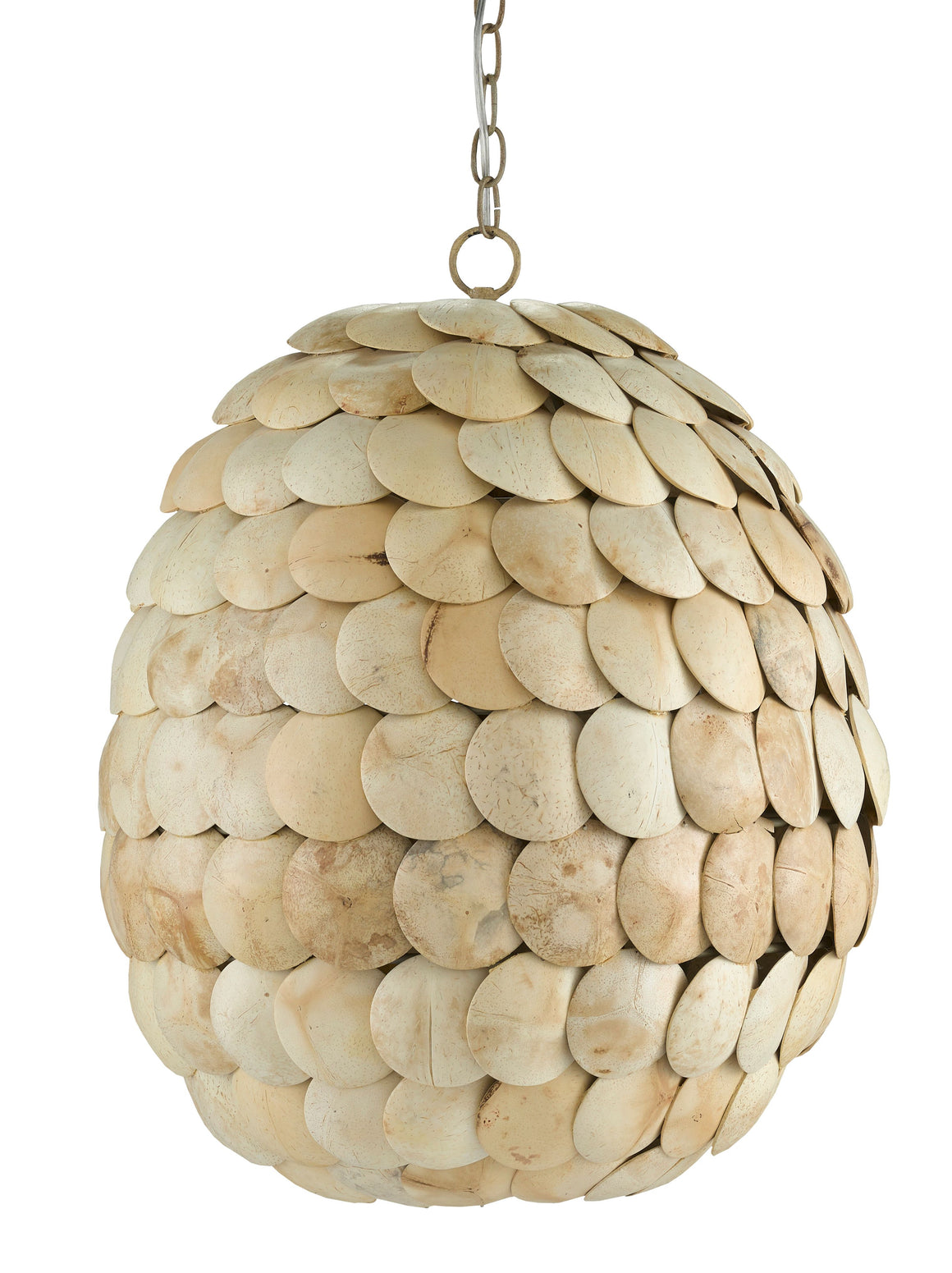 Currey and Company Buko Pendant - Coco Cream