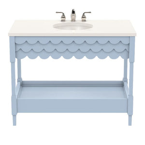 Capri Large Lacquer Vanity Hinting Blue (Additional Colors Available)