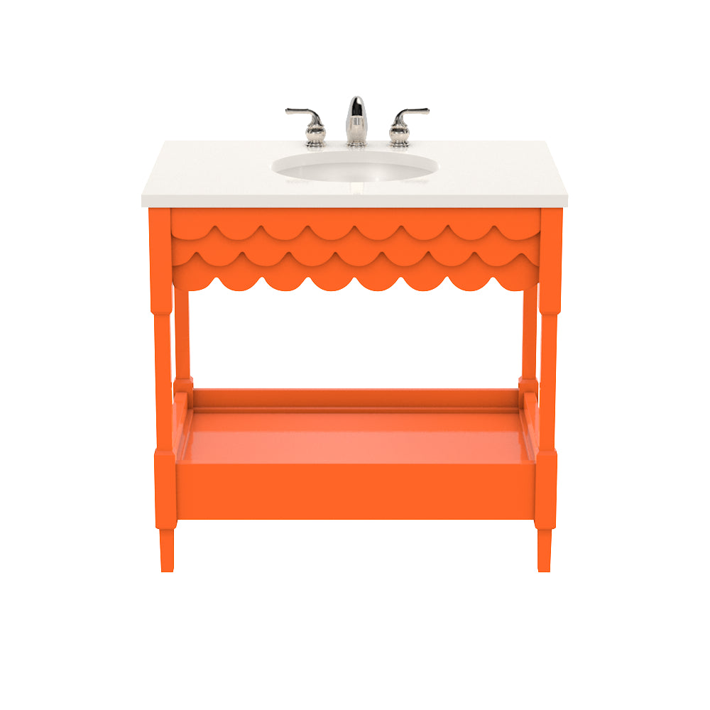 Capri Small Lacquer Vanity Orange (Additional Colors Available)