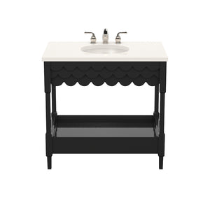 Capri Small Lacquer Vanity Black (Additional Colors Available)