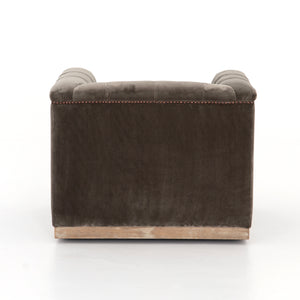 Maxx Velvet Swivel Chair - Sapphire Birch Grey