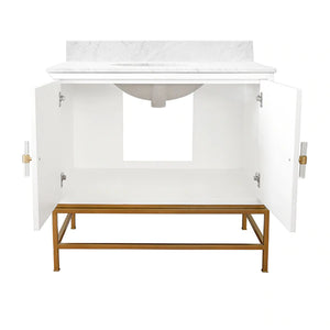 Worlds Away Clifford Bath Vanity - White Lacquer