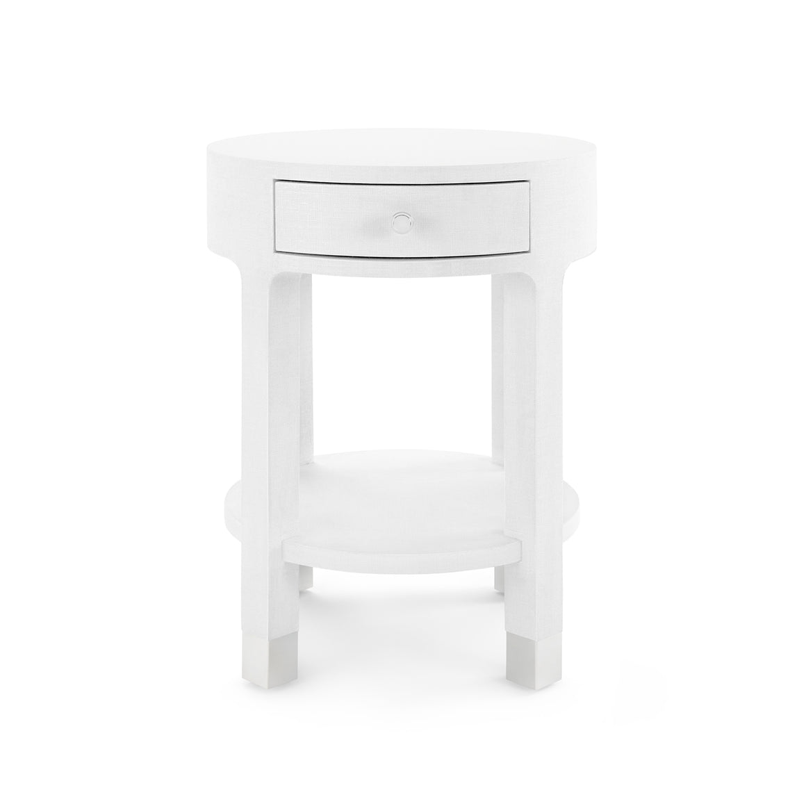 1-Drawer Round Side Table in White | Dakota Collection | Villa & House