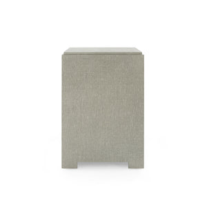 2-Drawer Side Table in Moss Gray Tweed | Fedor Collection | Villa & House