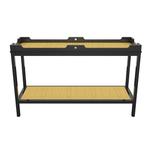Fenwick Tall Lacquer Console with Shelf Black (Additional Colors Available)