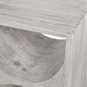 Hans Side Table - Distressed Ivory