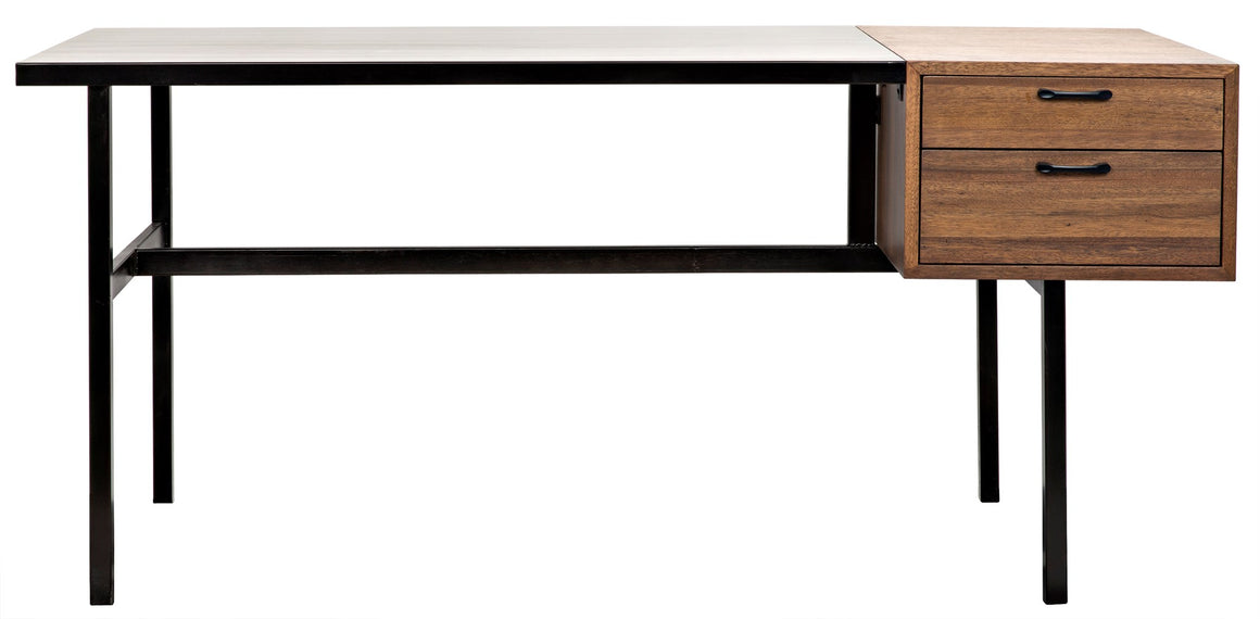 Noir Algeron Simplicity Desk - Walnut