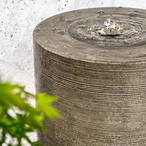 Large Cylinder Fountain - Alpine Stone (Additional Patinas Available)