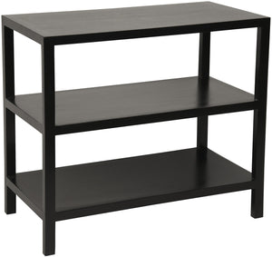 Noir 2 Shelf Side Table - Hand Rubbed Black