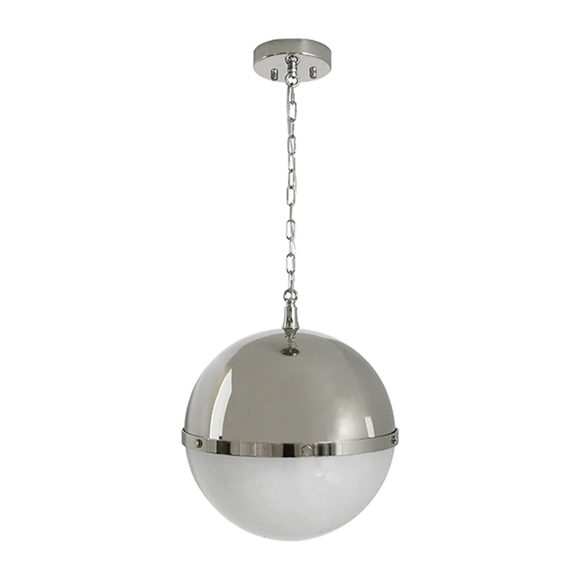 Worlds Away Harpo Globe Pendant - Nickel
