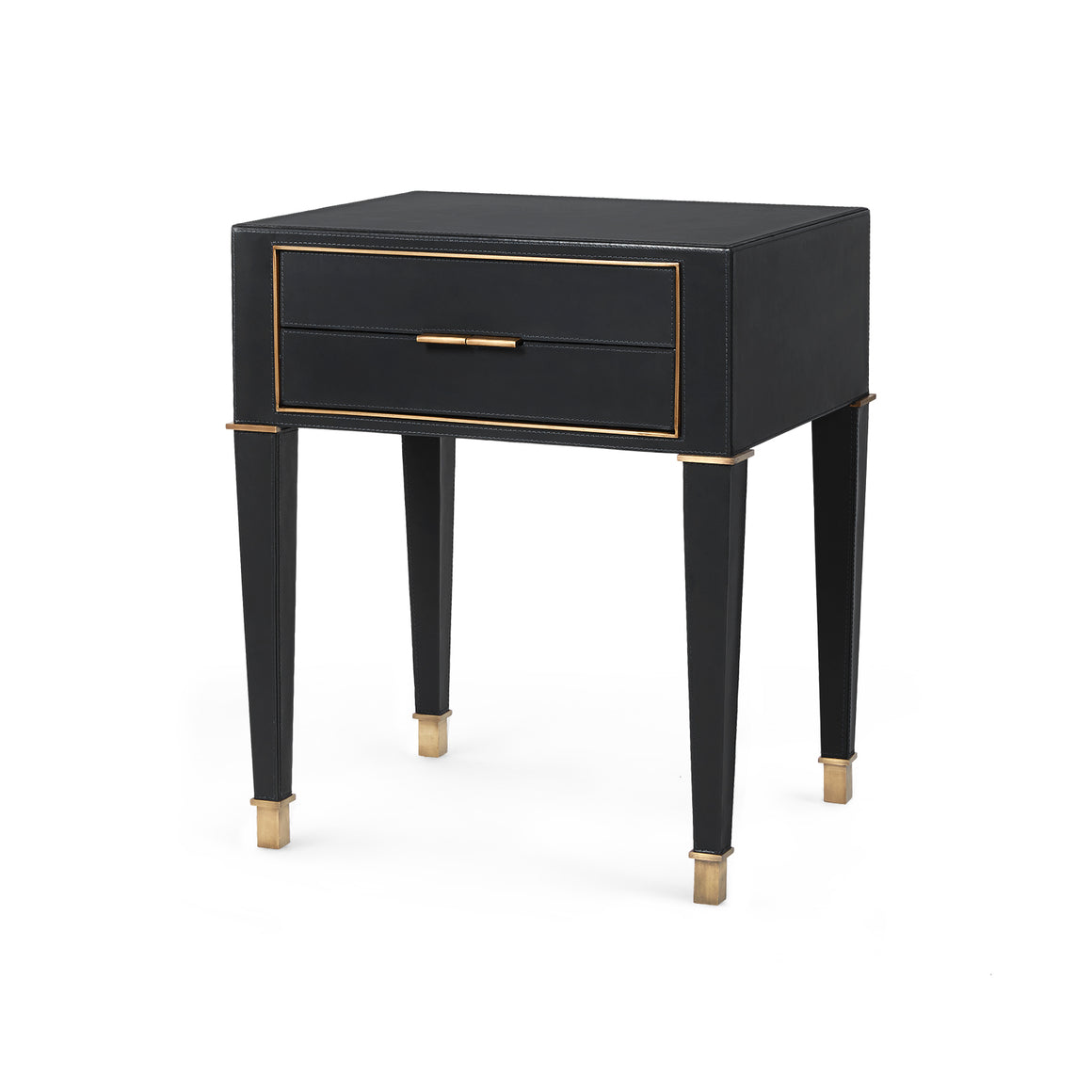 2-Drawer Side Table in Black | Hunter Collection | Villa & House