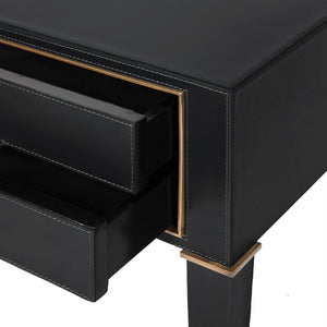 2-Drawer Side Table in Black | Hunter Collection | Villa & House