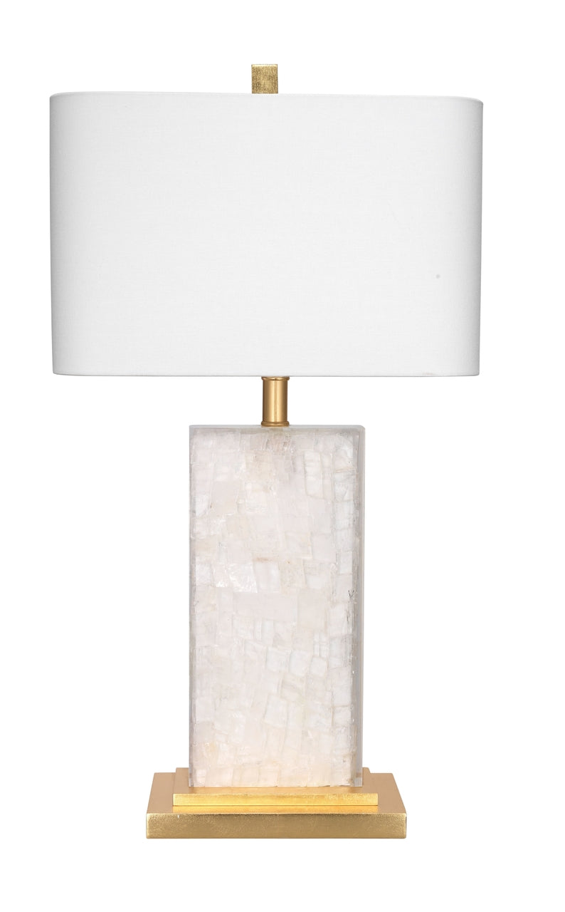 Caesar Table Lamp - Pearl White Stone