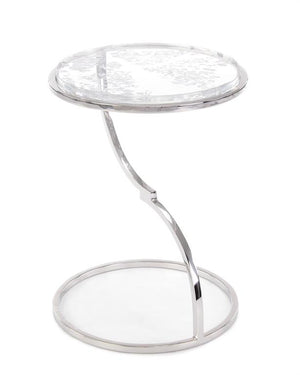 Polished Silver Accent Table