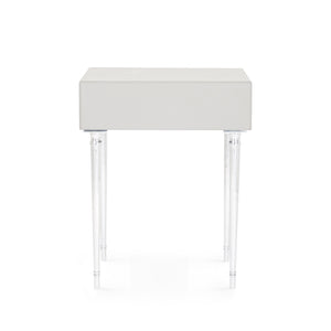 1-Drawer Side Table in Gray | Jolene Collection | Villa & House