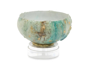 Cream and Turquoise Bowl