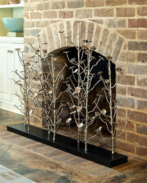 Organically Grown Sculptural Fireplace Screen
