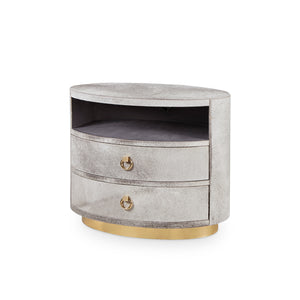 2-Drawer Side Table in Gray | Julius Collection | Villa & House