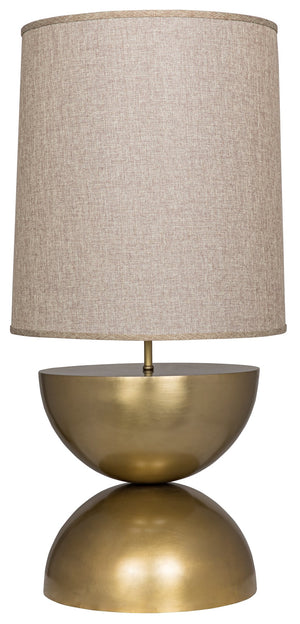 Noir Pulan Table Lamp - Antique Brass