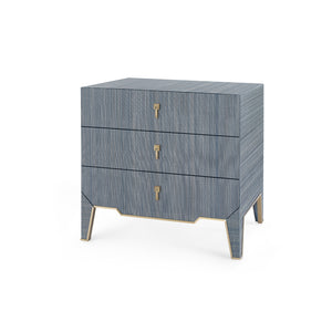 3-Drawer Side Table - Colonial Blue Shimmer | Madeline Collection | Villa & House