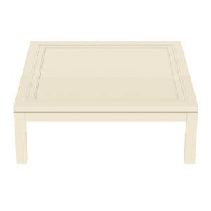 Malibu 52" Square Lacquer Coffee Table - Cr̬me (Additional Colors Available)