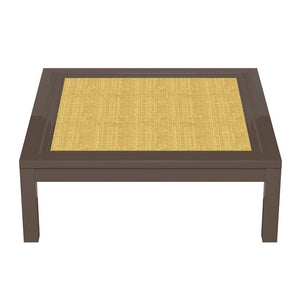 Malibu 52" Square Lacquer Coffee Table - Brown (Additional Colors Available)