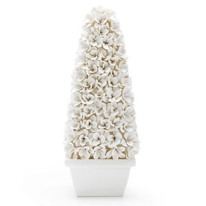 Tall White Porcelain Boxwood Topiary | Mayfair Collection | Villa & House