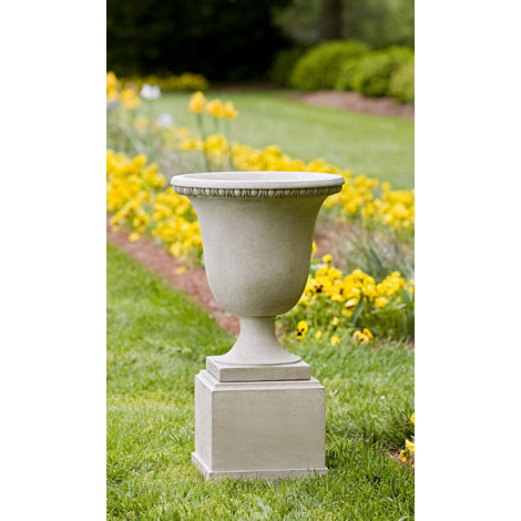 Williamsburg Egg and Dart Urn Planter - Verde Patina
