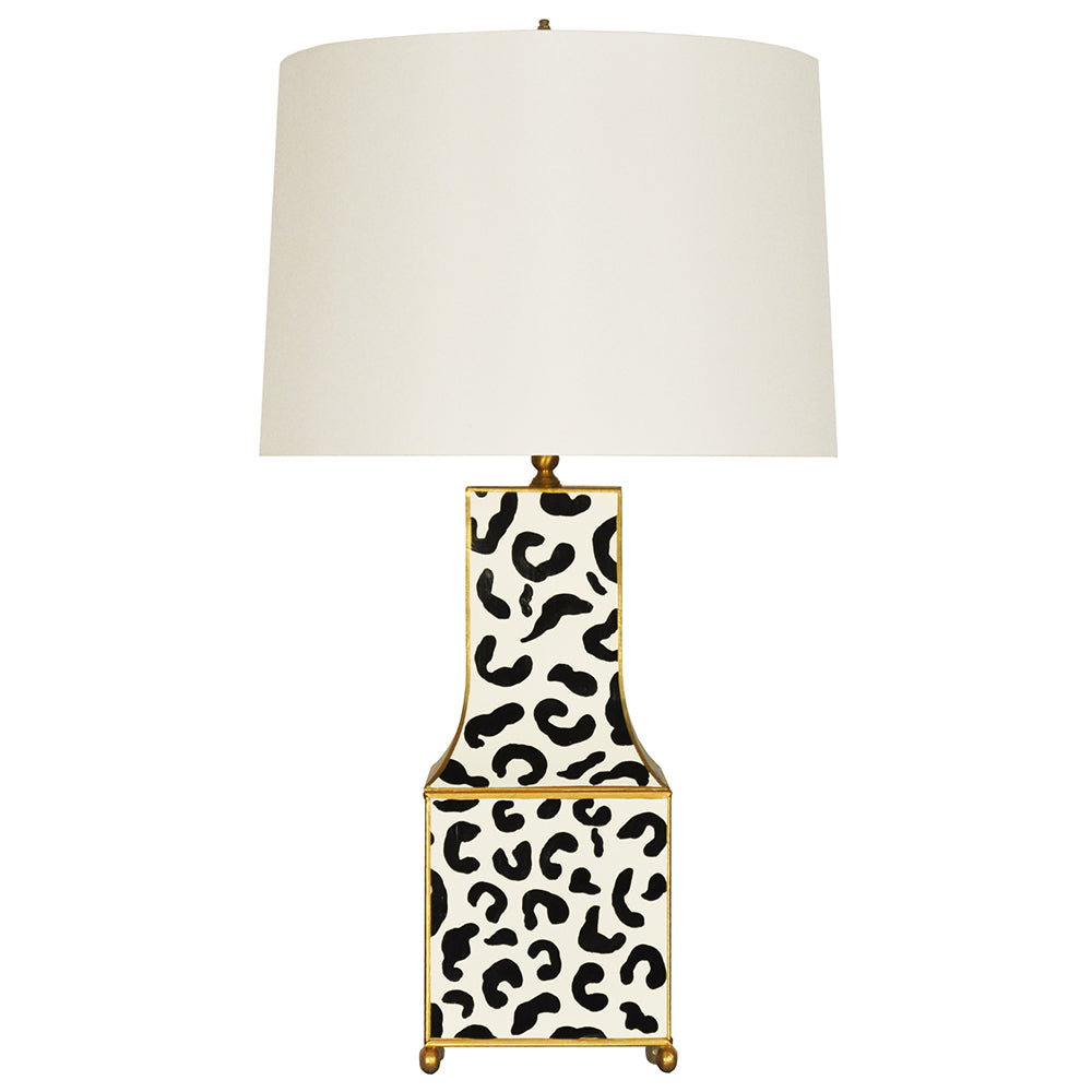 Worlds Away Renata Pagoda Table Lamp – Black Leopard