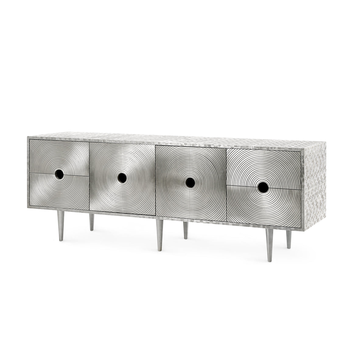 German Silver 4-Drawer and 2-Door Cabinet | Randers Collection | Villa & House