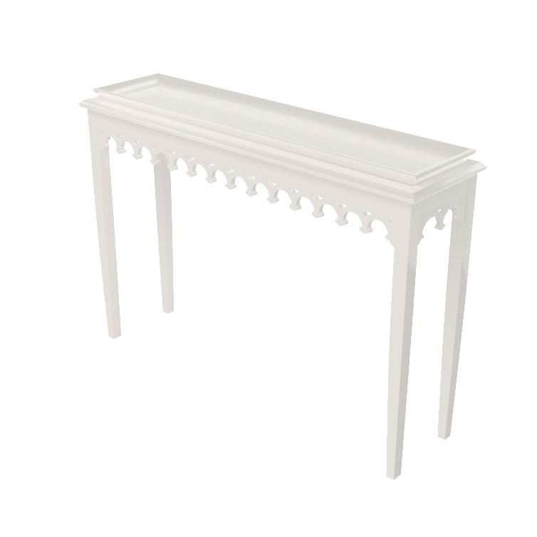 Newport Skinny Lacquer Console White (Additional Colors Available)
