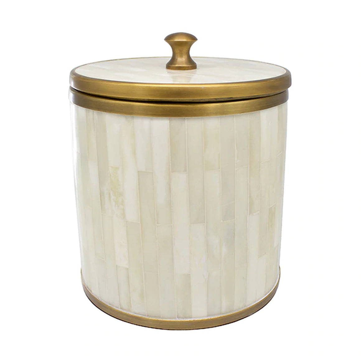 Worlds Away Skylar Ice Bucket -  Natural Bone