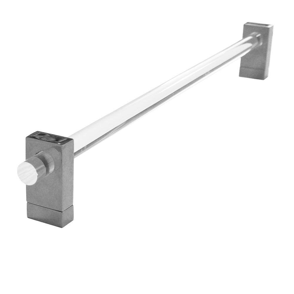 Worlds Away Smith Minimal Towel Bar - Acrylic & Nickel