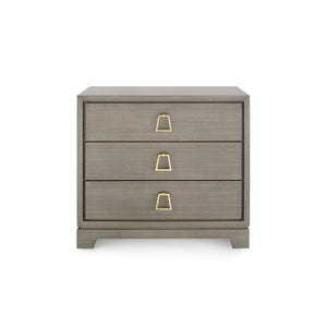3-Drawer Side Table in Taupe Gray | Stanford Collection | Villa & House