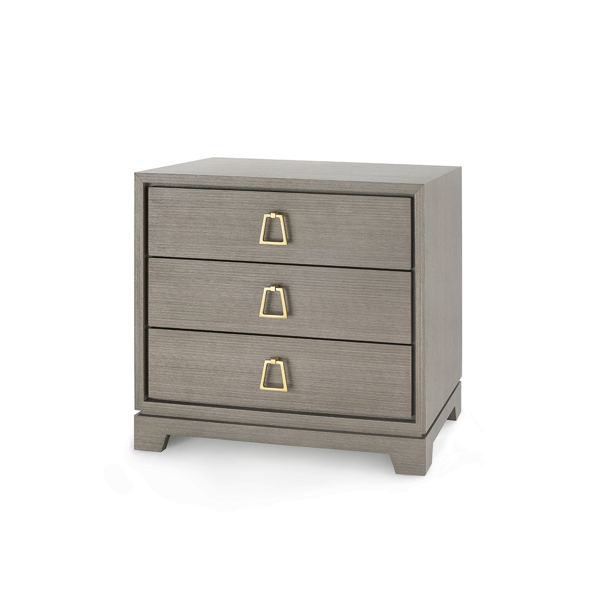 3-Drawer Side Table in Taupe Gray | Stanford Collection | Villa & House