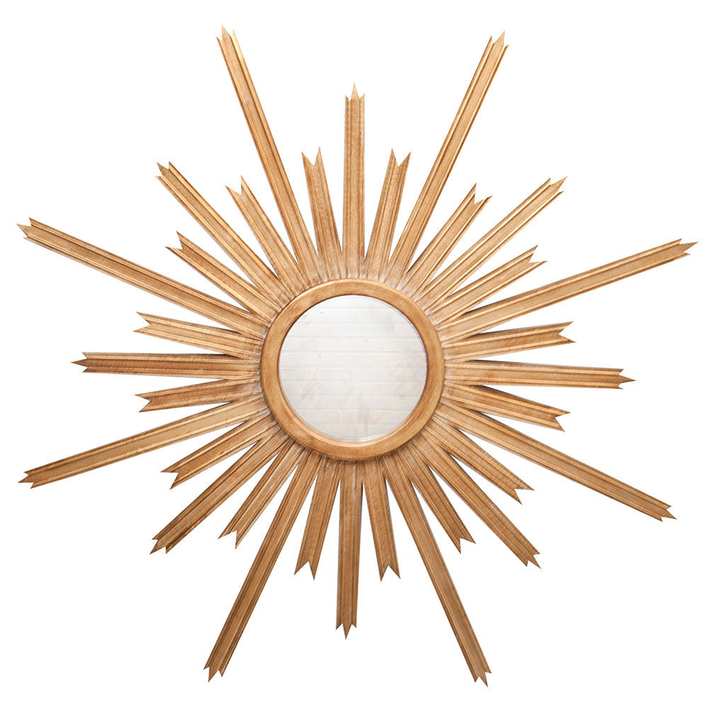 Worlds Away Starlata Framed Mirror – Gold Leaf