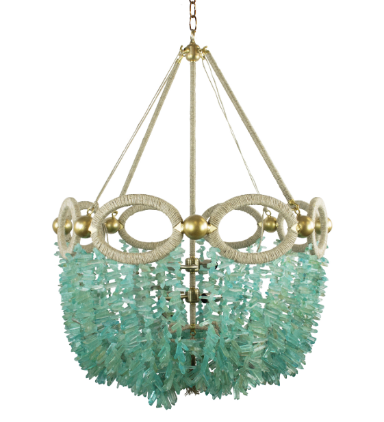 Fiona Beaded Chandelier – Ocean Chunky Quartz Beads