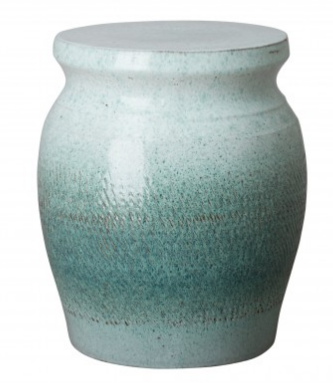 Small Koji Garden Stool - Coastal Splash Glaze