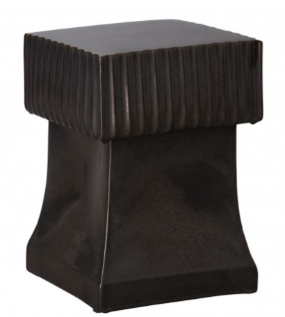 Square Alex Garden Stool – Gunmetal
