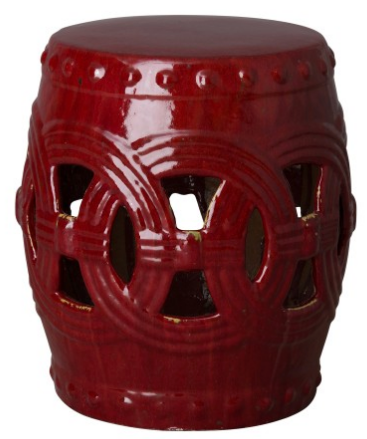 Large Eternity Garden Stool - Red