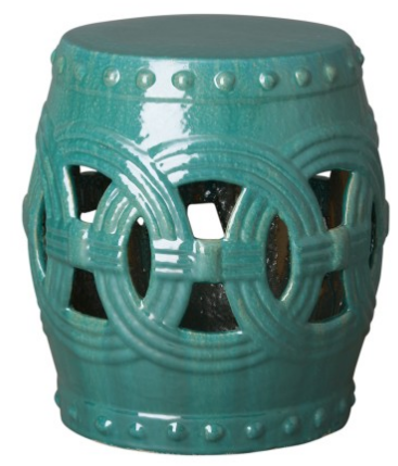 Eternity Garden Stool - Turquoise Blue