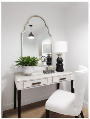 Grace Arched Mirror - Antiqued Silver