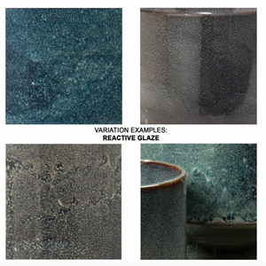 Royal Blue Reactive Ceramic Chalice Pots – Set of 3