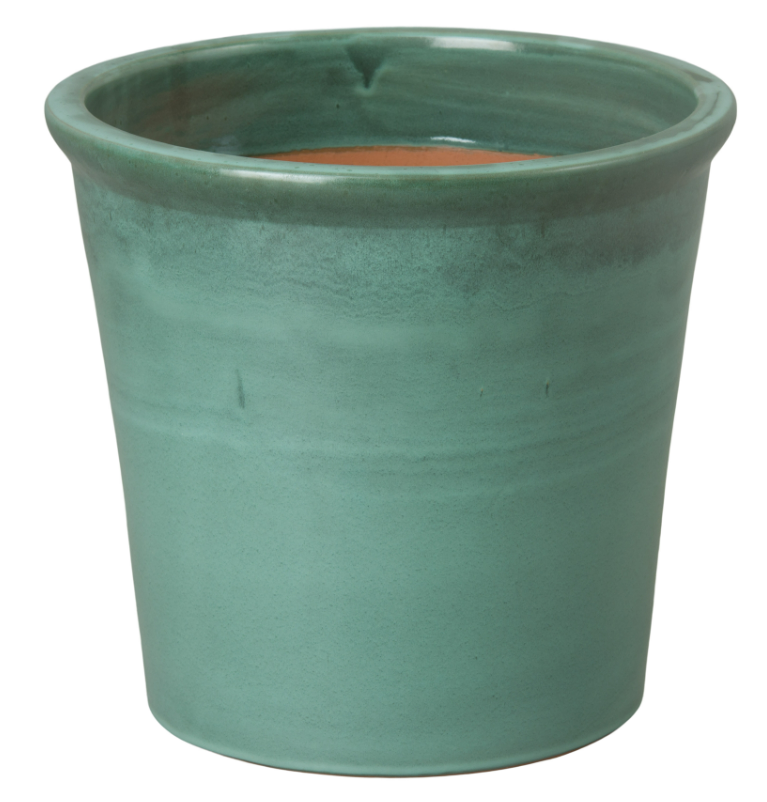 Large Green Kelp Pail Ceramic Planter