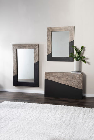 Geometry Console Table, Gray Stone