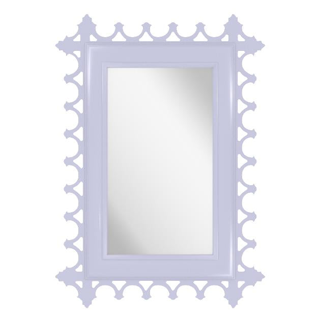 Tini Newport Decorative Lacquer Mirror Iris Blue (Additional Colors Available)