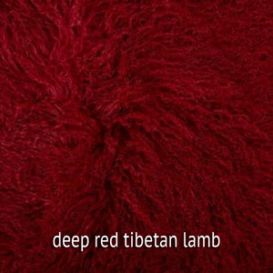 Tibetan Lamb Wave Stool - Deep Red (Additional Colors Available)