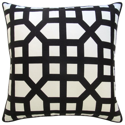 Trellis Pillow – Black & White