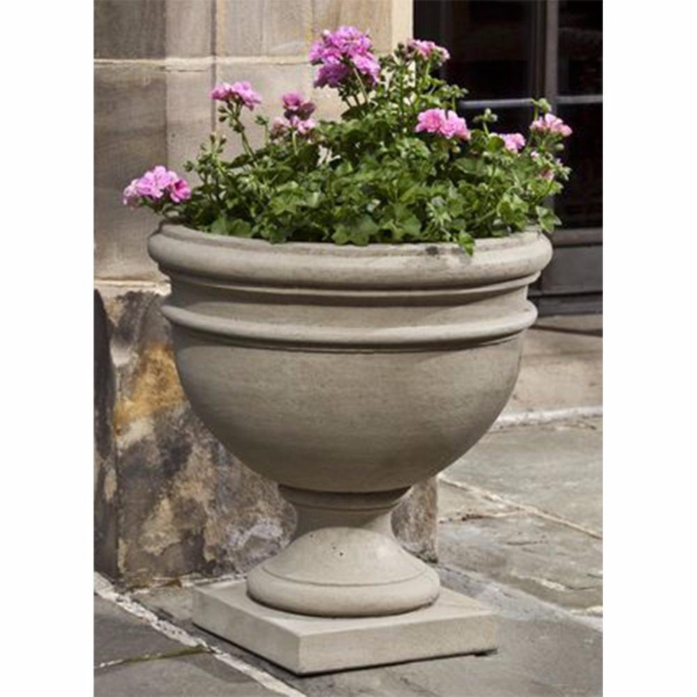 Ring Footed Planter - Verde Patina
