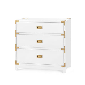3-Drawer Side Table in White | Victoria Collection | Villa & House